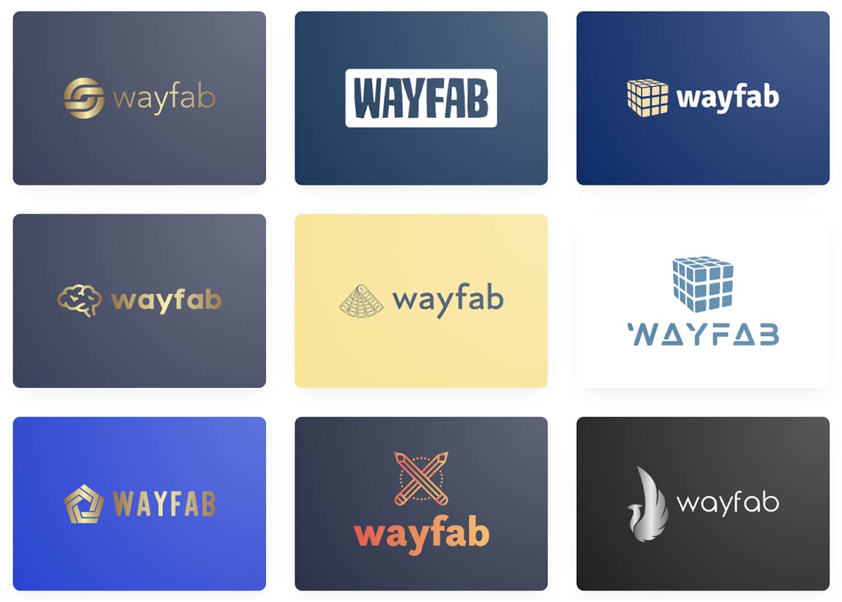 Grafisk designer vs. Logo generator - wayfab