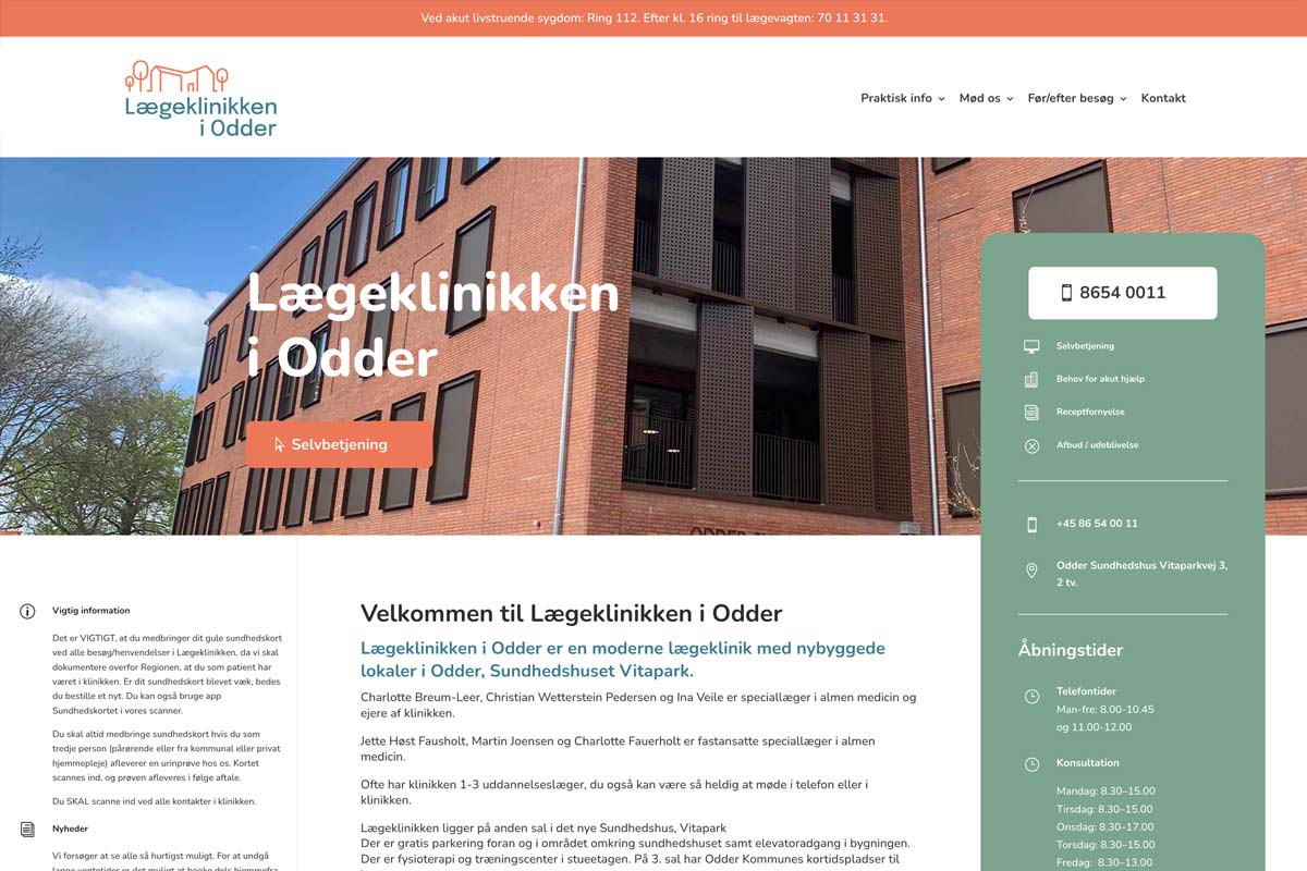 Ny hjemmeside – Lægeklinikken i Odder