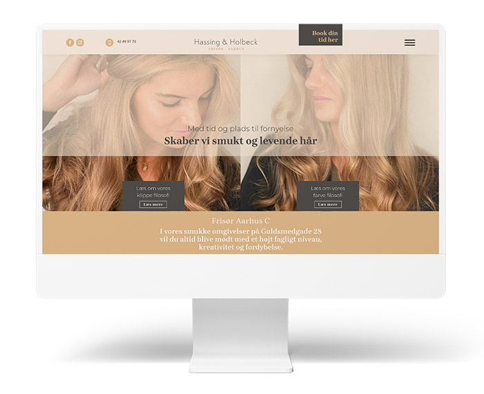Frisør hjemmeside for Hassing & Holbeck – wayfab